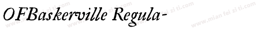 OFBaskerville Regula字体转换